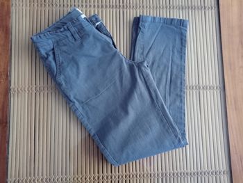Pantalon en toile bleu - gris 9-10 ans
