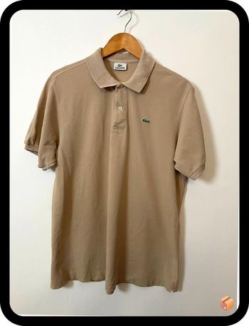 Polo Lacoste Homme – Taille 6 – Beige – Authentique vintage