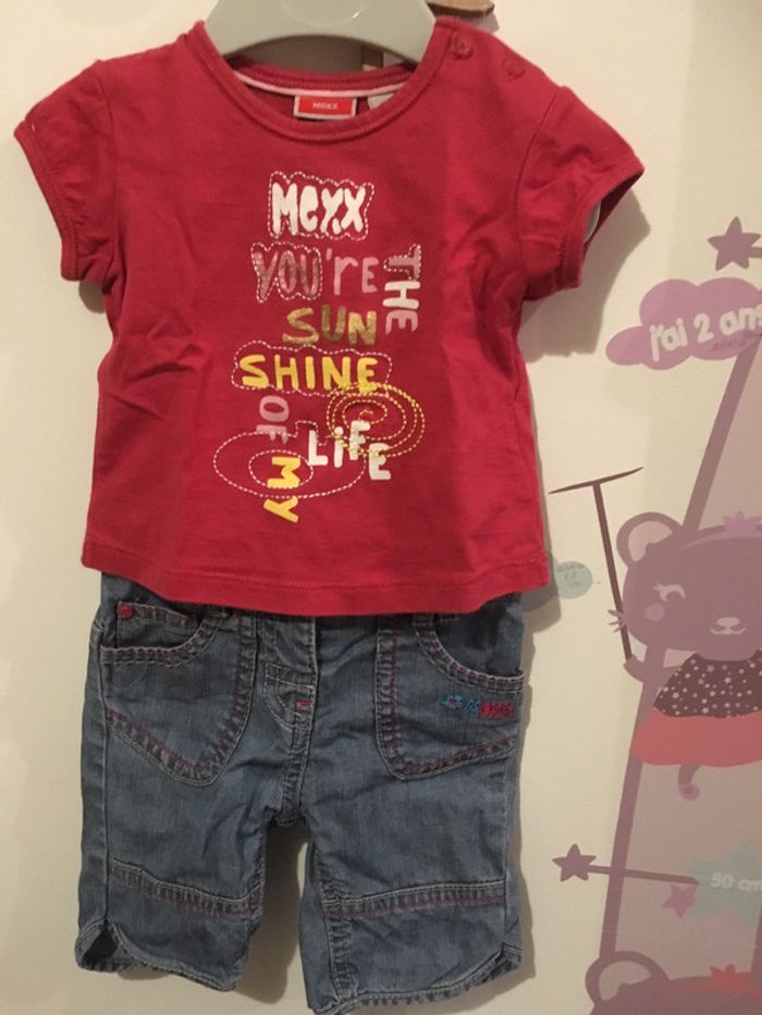 Ensemble fille été “mexx” 6/9 mois