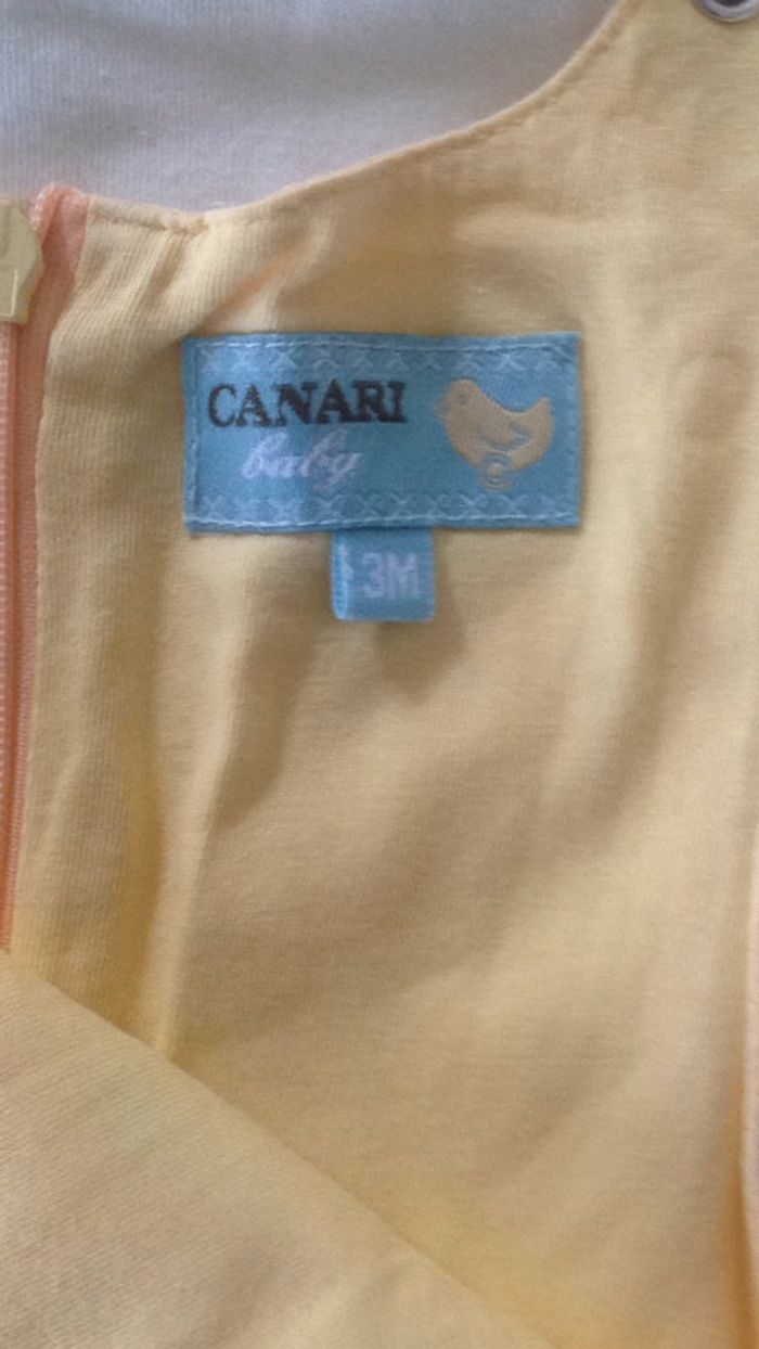 Ensemble robe et tee-shirts jaune 3m Canari baby - photo numéro 4