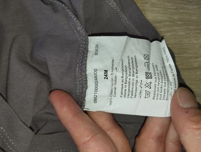 T-shirt manches longues fille 24 mois marron taupe - photo numéro 5