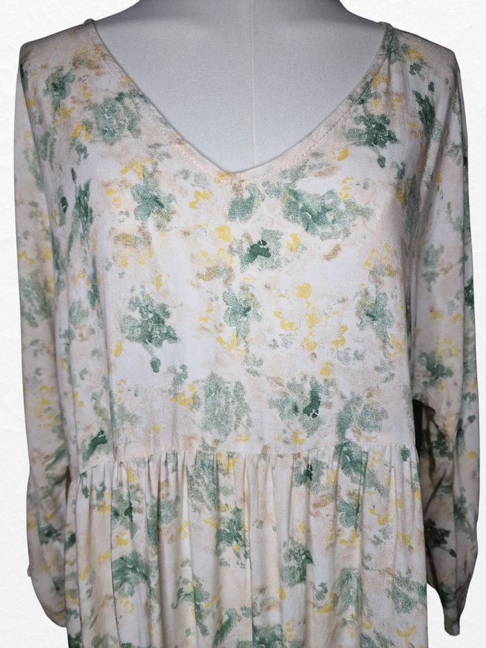Robe casual Etam – Taille 38 – Vert Jaune Crème – État : Très bon - photo numéro 8