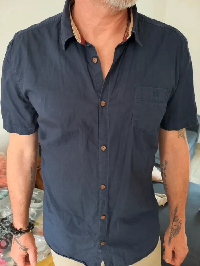 Chemise homme bleue L