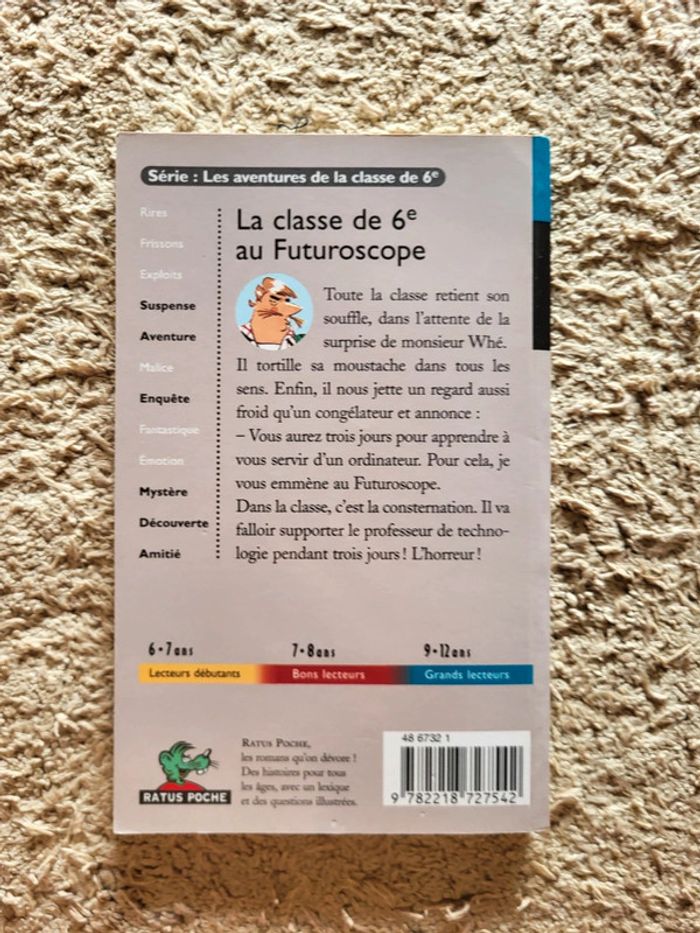 Livre enfant La classe de 6e au Futuroscope d'Hélène Kérillis - Collection Ratus poche - photo numéro 2