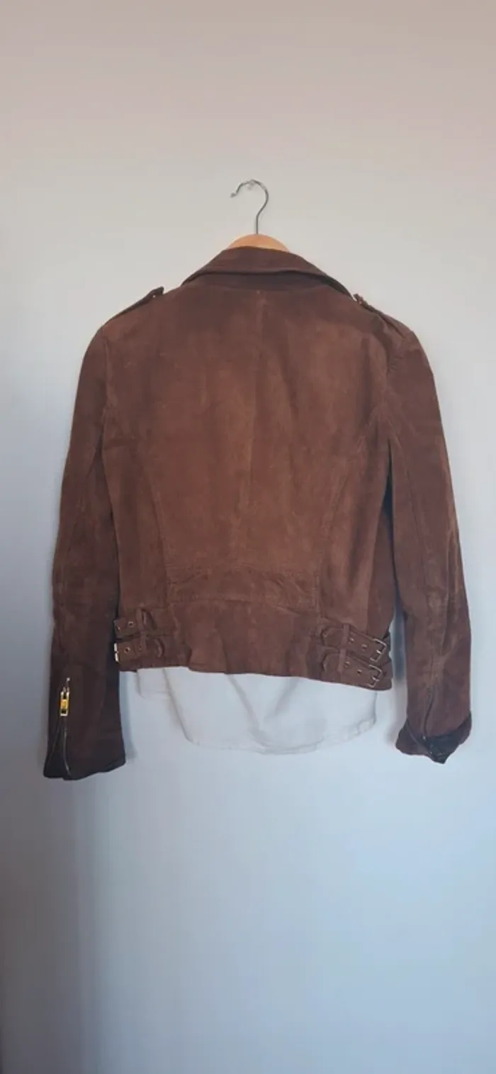 🧥 Perfecto Mango en cuir véritable – Chocolat intense - LA tendance de cet automne - photo numéro 9