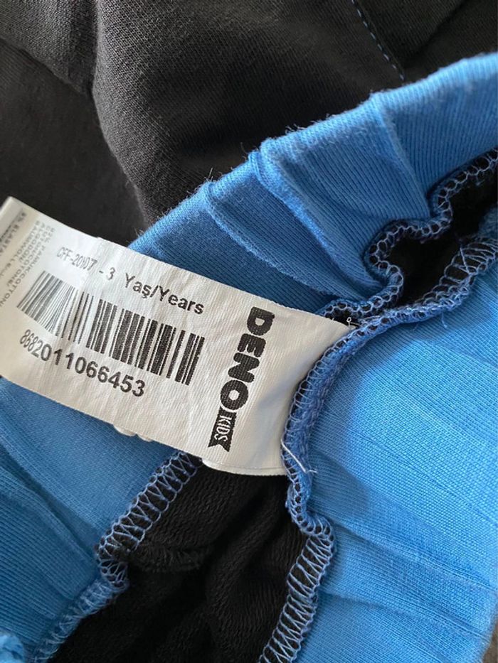 Short sarouel noir et bleu Deno Kids 3 ans - photo numéro 3