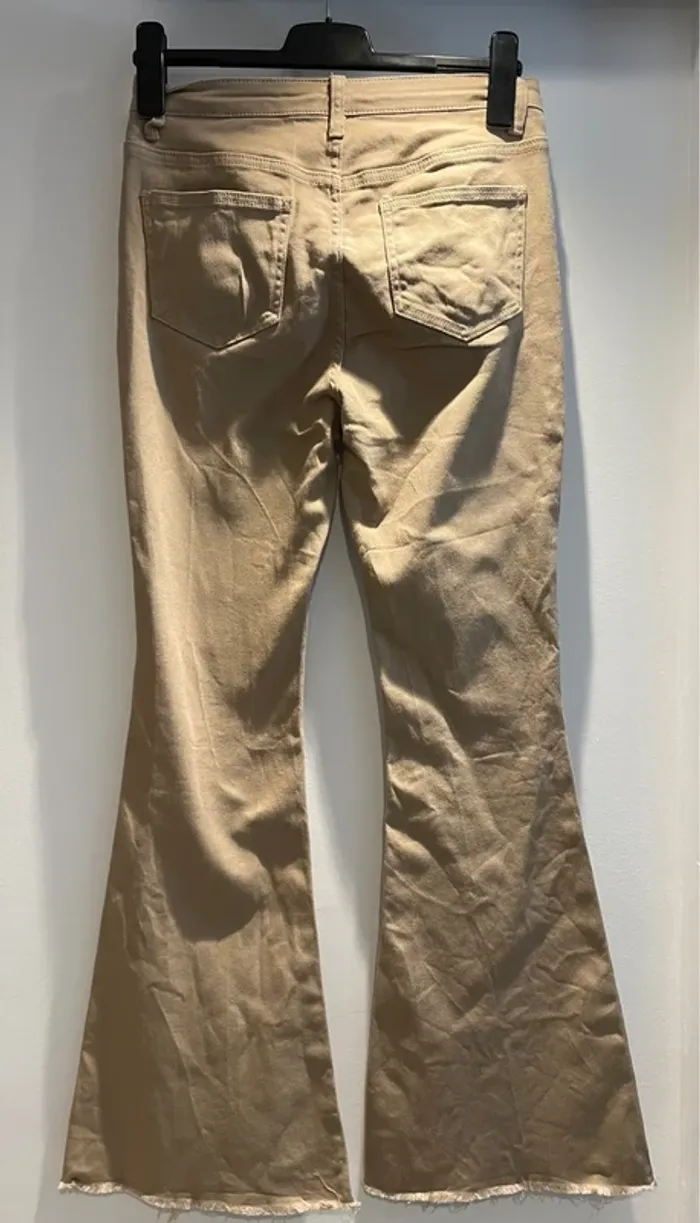 Jean patte d éléphant beige taille M -38 SHEIN très bon état - photo numéro 6