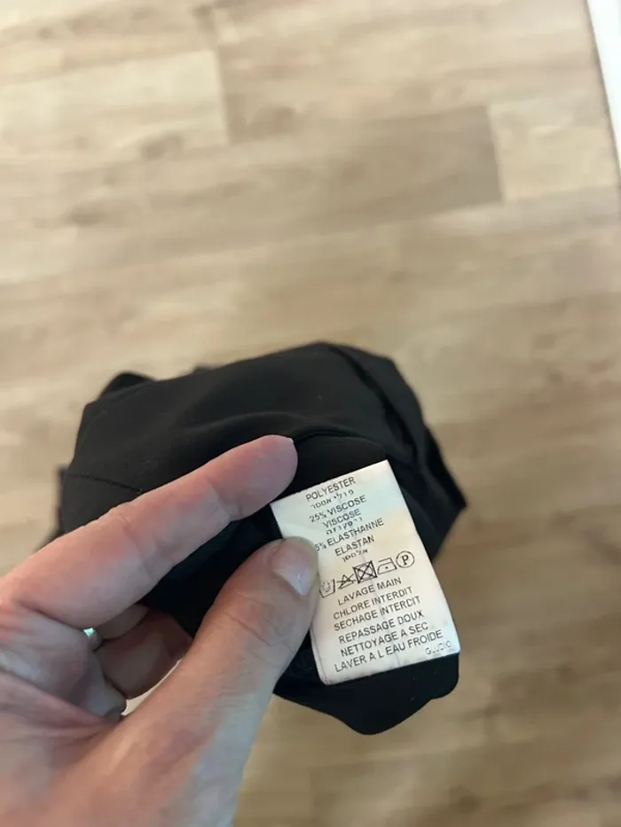 Hippocampe, pantalon noir, modèle tulipe femme, taille 40 - photo numéro 6