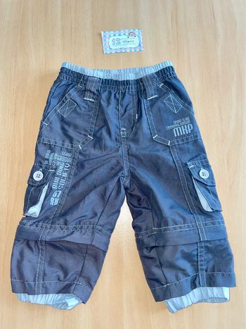 Pantalon-pantacourt 2 en 1 taille 12 mois