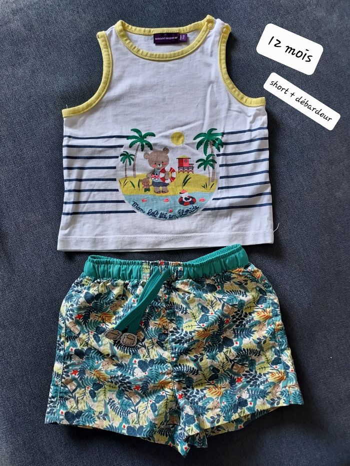 Ensemble short et débardeur 12 mois