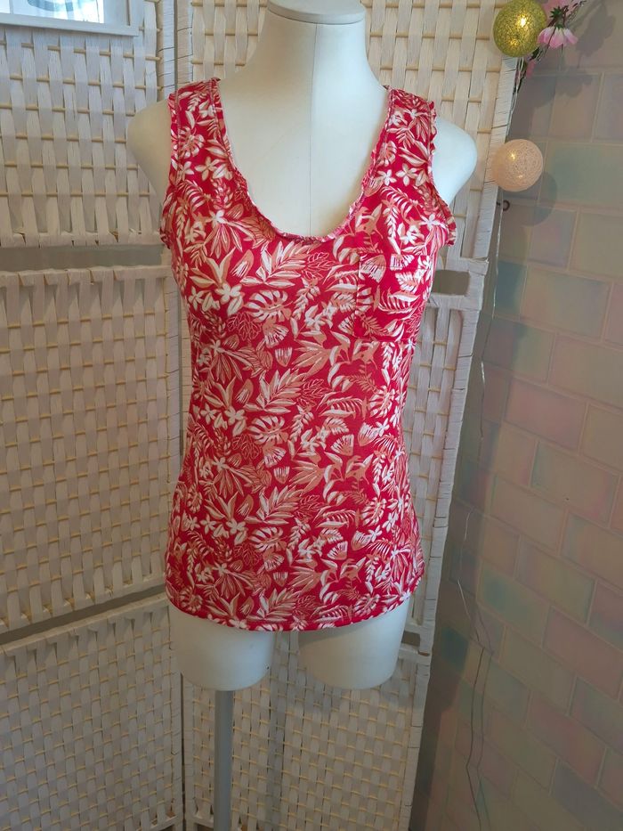 Joli Débardeur Tropical Rouge femme TS/ 36 - photo numéro 1