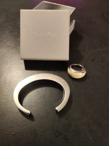Ensemble bracelet et bagues Calvin Klein