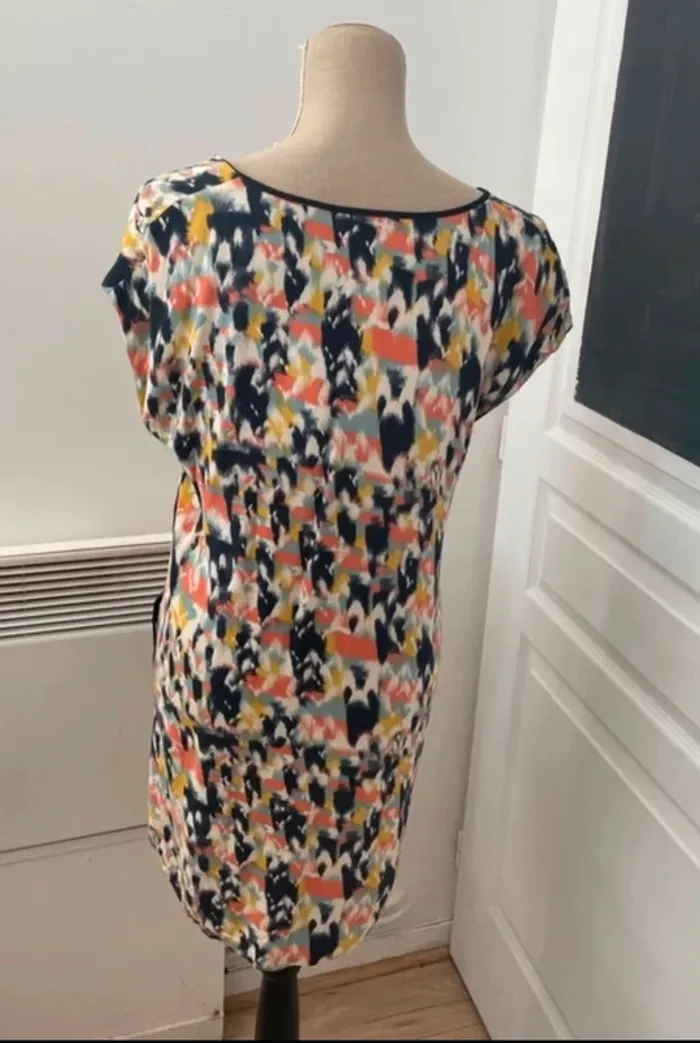 Promod robe tunique multicolore Taille M/38 Très bon état Robe casual - photo numéro 3