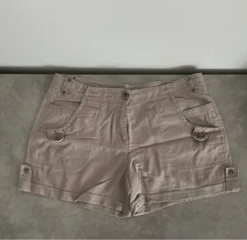 Short femme beige marron