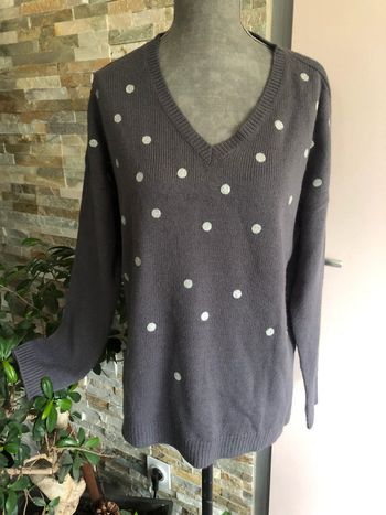 Pull violet à pois 38/40