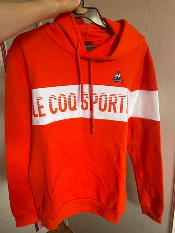 Sweat à capuche orange Le Coq sportif taille L