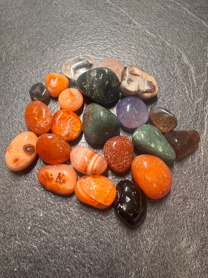 Lot de 140 g de pierres naturelles polies – Variété de minéraux - photo numéro 3