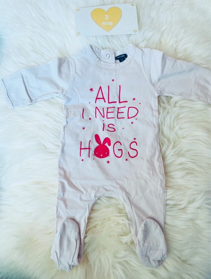 3 mois - lot 2 pyjamas coton - photo numéro 2