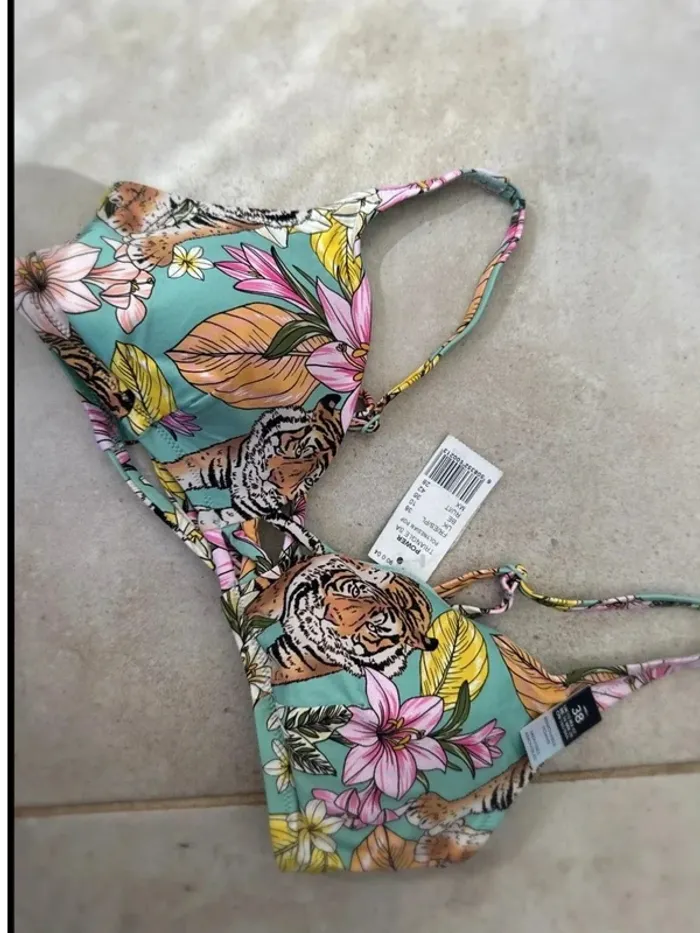 🐯👙 Bikini imprimé tropical tigre – Etam – Taille S / 36 - photo numéro 2