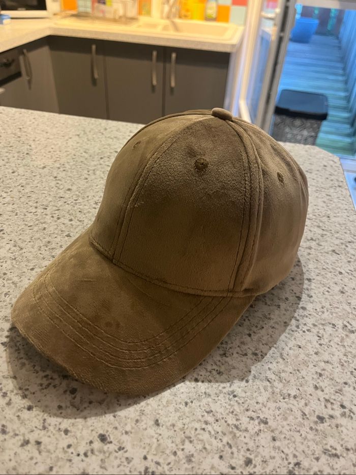 Casquette camel en velours - photo numéro 3