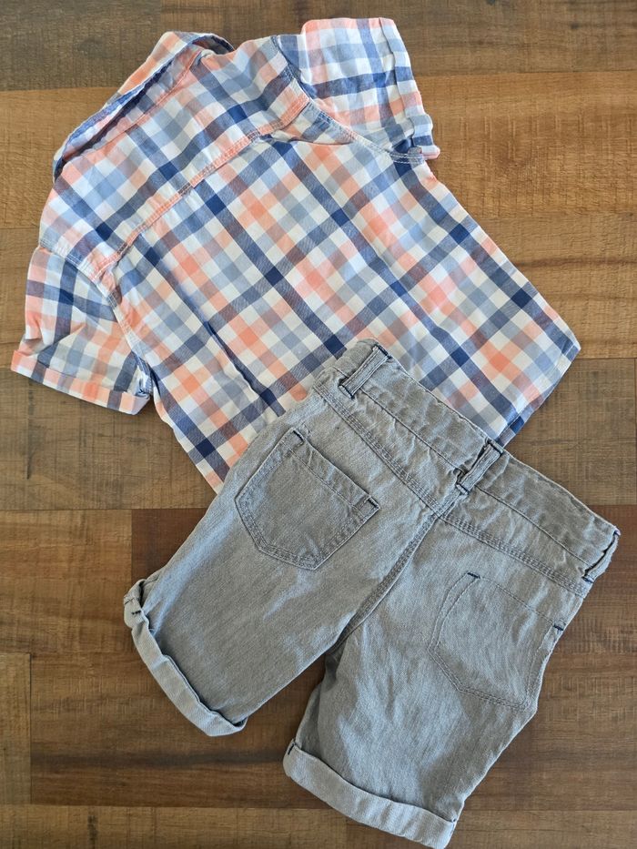 Ensemble chemise a manche courte et pantacourt - photo numéro 2