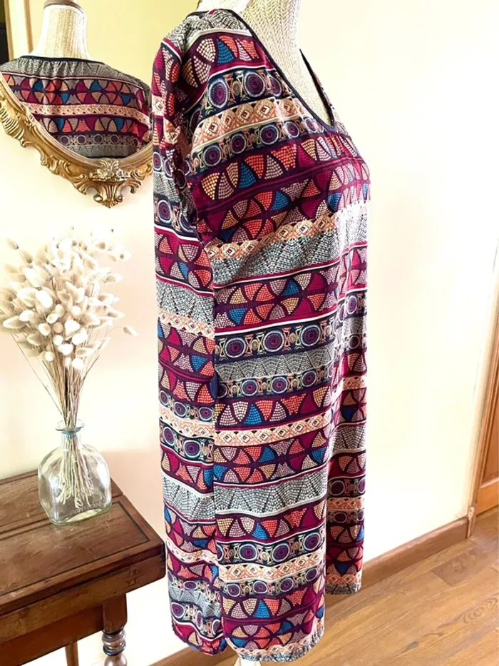 Tunique Hypnotisante à Imprimé Coloré – Miss Glammy – Taille Unique - photo numéro 8