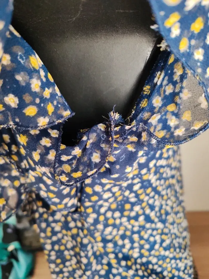 Robe in extenso taille 42 marine et jaune - photo numéro 5