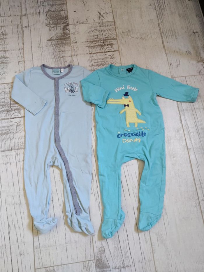 Lot pyjamas été légers bébé garçon taille 9 mois en très bon état - photo numéro 2