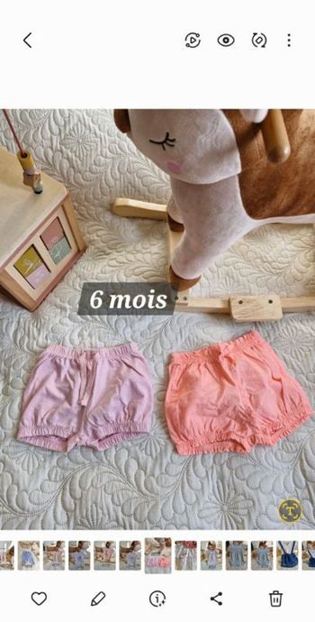 Lots de 2 shorts ultra confort 6 mois