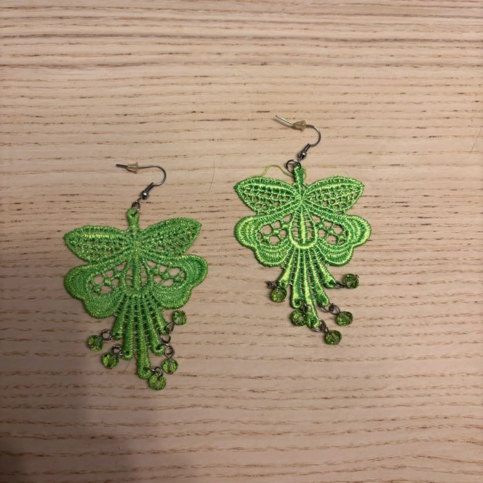 Boucles d’oreilles • vert 🌿