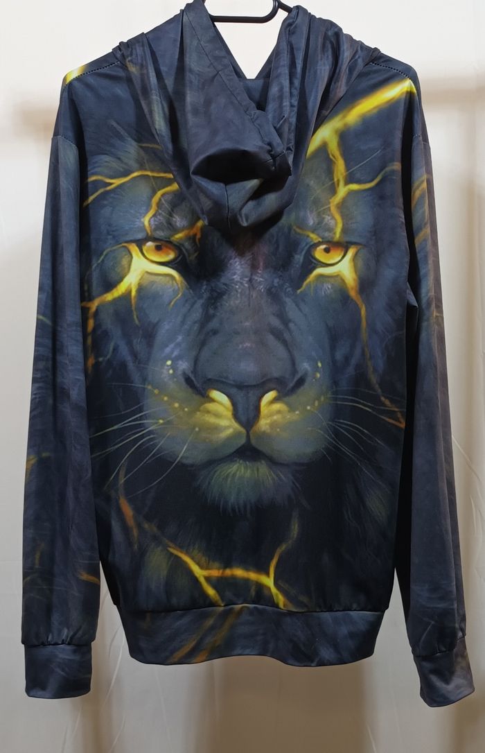 Sweat à capuche imprimé tigre Taille Unique - photo numéro 2