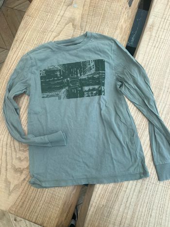 T-shirt manches longues kaki garçon kiabi 10 ans