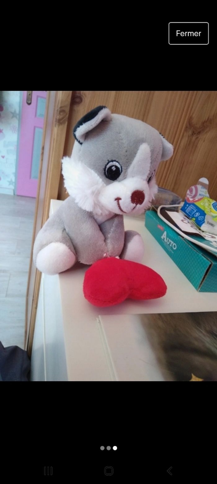 Peluche chien Love - photo numéro 2