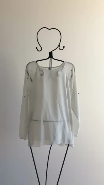 Blouse blanc/crème perle