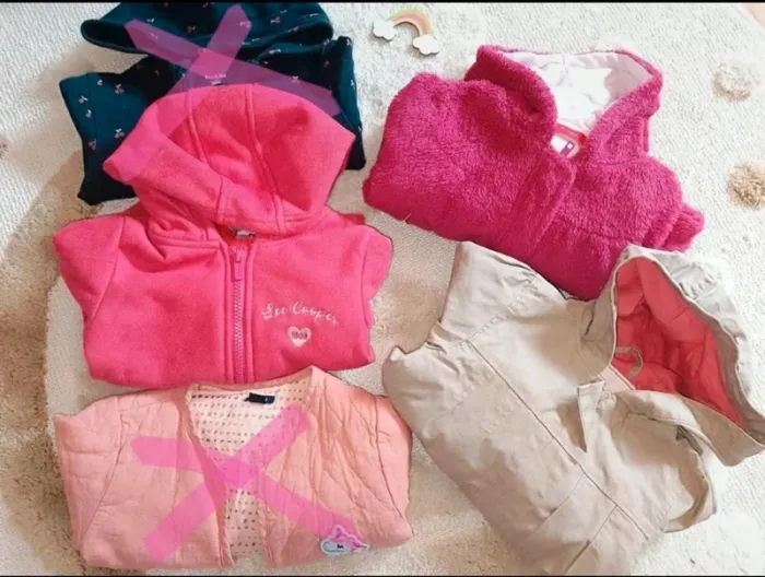 Lot de 3 manteaux/vestes 12-18 mois fille