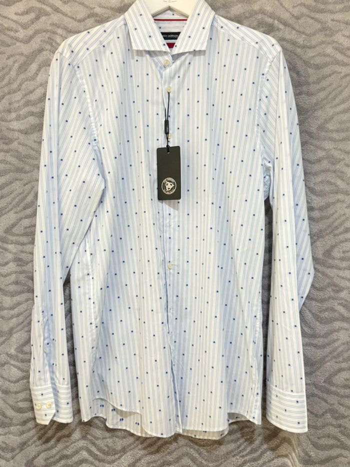 Roy Robson - Chemise à motifs, Blanche, taille L