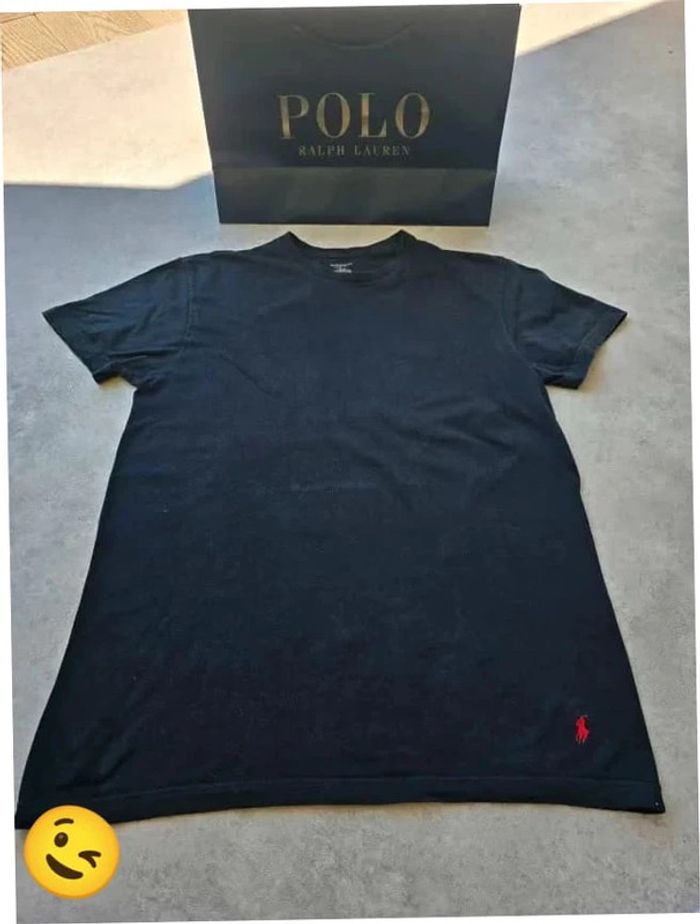 T-shirt Ralph Lauren M coupe col rond noir Homme Men tee118 - photo numéro 4