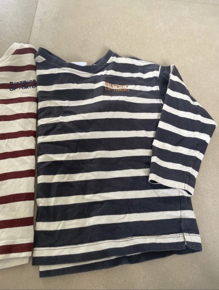 Lot de 2 TEE shirt rayé 4 ans Zara manches longues - photo numéro 3