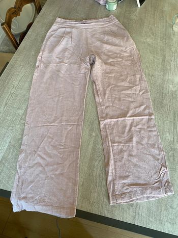 Pantalon large rose clair – femme