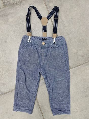 Pantalon léger avec bretelles Kiabi 18 mois
