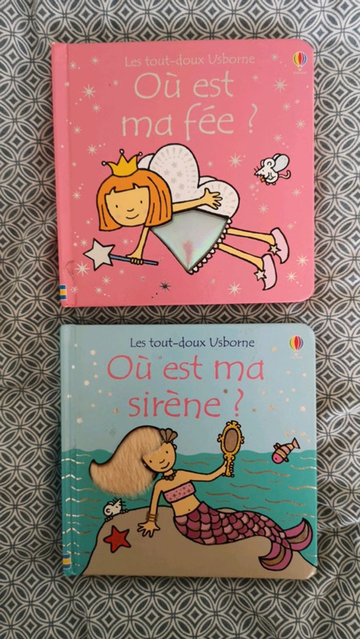 Lot de 2 livres où est ma fée où est ma sirène