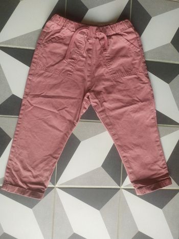 Pantalon rose en twill uni Bout'chou 36 mois