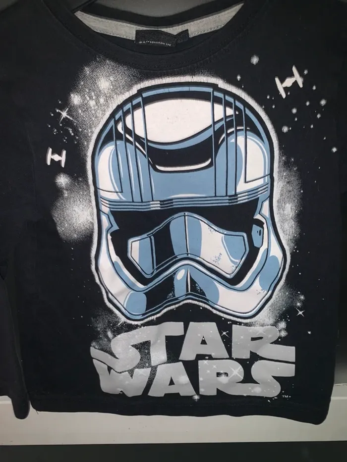 T-shirt enfant Star Wars Stormtrooper noir 3 ans - photo numéro 2