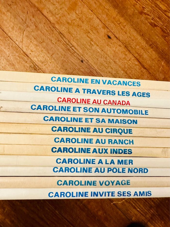 Lot de 12 livres anciens vintage Caroline blancs bd Pierre Probst Hachette - photo numéro 5
