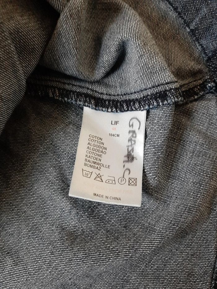 Jupe en jeans réglable fille 100% coton - photo numéro 6