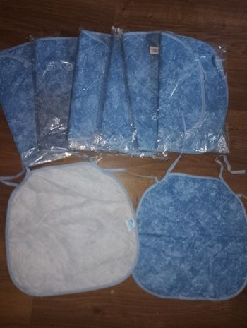 Galette de chaise fine bleu x14 neuve