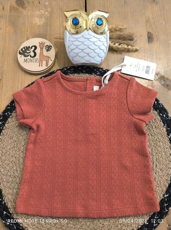 Thee shirt 3 mois Natalys NEUF 