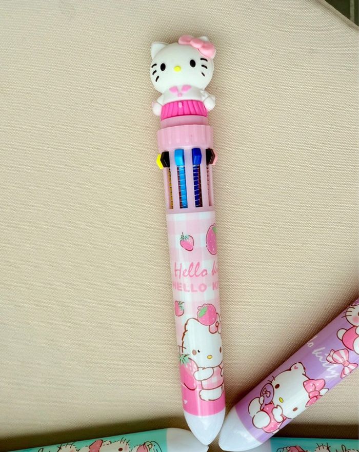 6 stylos à billes Hello Kitty 10 couleurs - photo numéro 4