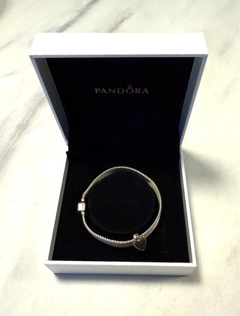 Bracelet Pandora réflexions strassé plat avec 1 charm