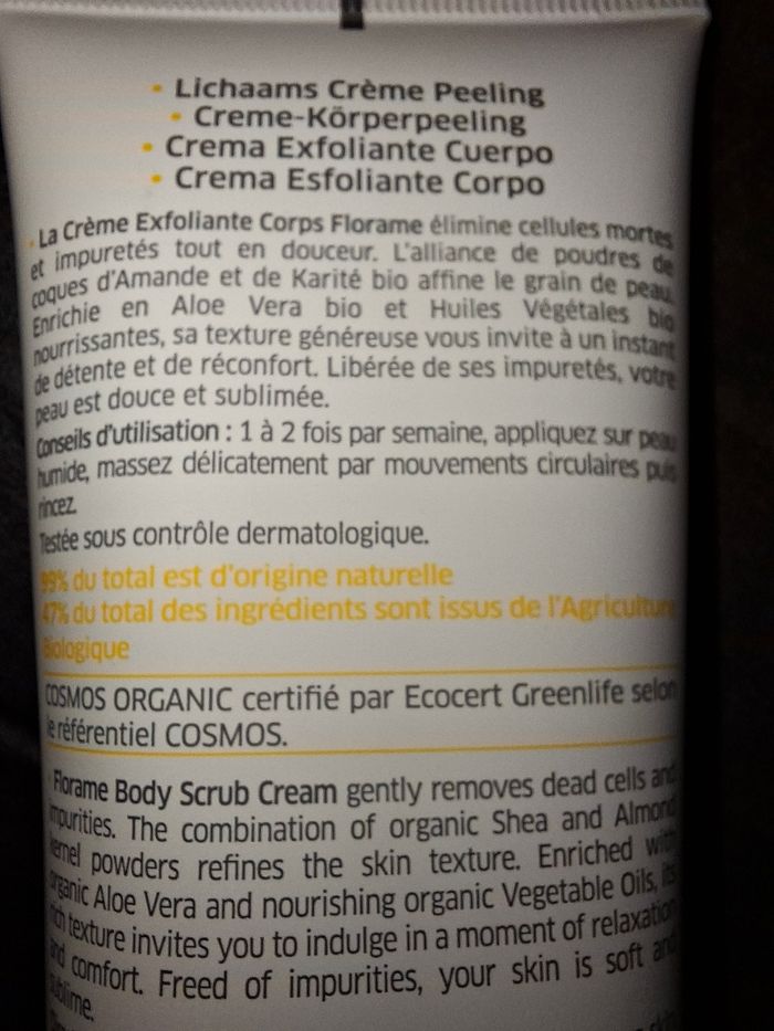 Crème Exfoliante Corps BIO - Florame (Neuve) - photo numéro 3